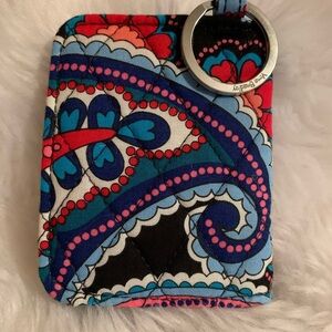 VERA BRADLEY multi color paisley small id/card wallet VVGUC+